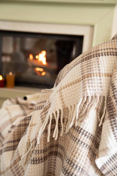 Menderes Home La Notte Single Blanket Cream Beige