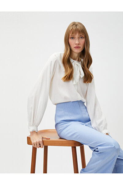 Koton Cămașă alb catifelat pentru femei