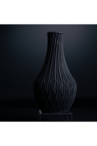 Homentum Mesa | Vază decorativă înaltă cu design geometric și finisaj mat ele...