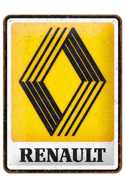 Nostalgic Art Metal decorative plate 15x20cm, Renault Logo 1972