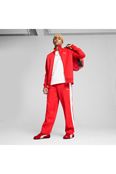 Puma بنطال رياضي رجالي باللون الأحمر من T7 Always on Track s