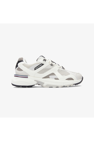 Tommy Hilfiger Runner Tech Mix Erkek Beyaz Sneaker