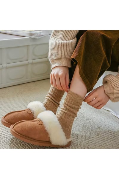 Çorap Kurdu Σετ 6 ζευγαριών χειμωνιάτικων κάλτσες με ανάγλυφο μαλλί αλπακά