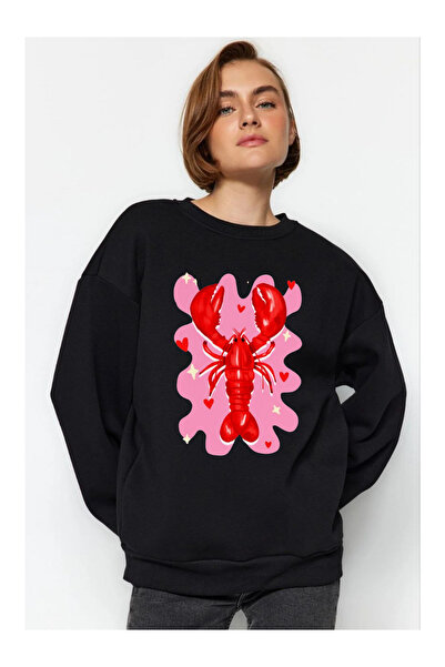 Tubinyoo سترة بياقة دائرية من نوع Hearted Lobster مطبوع 3 Thread