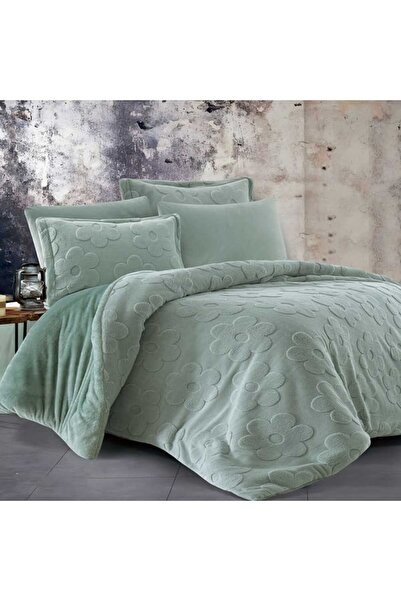 Feather Twin bedspread 180x230cm with sewn-in winter faux fur filling, 4 pieces, Lavi Feather