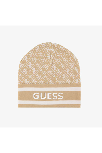 Guess Sevyn 4G Logo Yün Karışımlı Kadın Renkli Bere