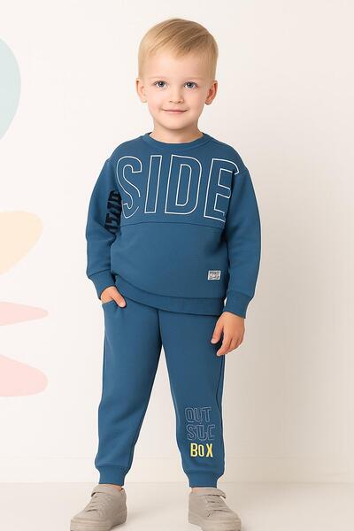 RAPAPA Boy's 3 Thread Ş Fleece-Lined Tracksuit Set – 10727m