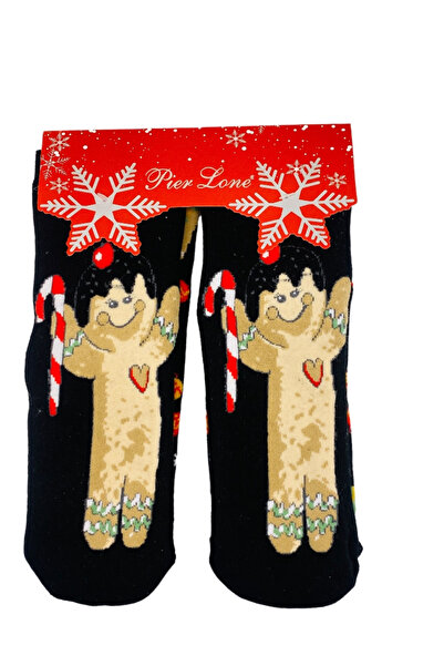 CRACOS Warm socks with Christmas motifs for women, gingerbread print, sizes 35-40, 2 pairs