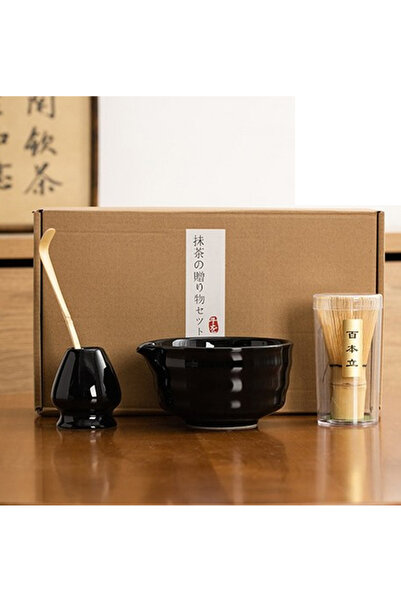 EHOME طقم خفاقة ماتشا، طقم شاي ياباني مكون من 4 قطع، مغرفة تقليدية، وعاء ماتش...