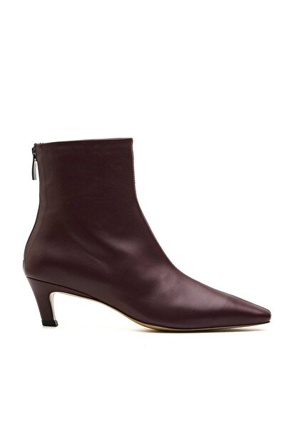 Sofia Baldi Fracy Burgundy Genuine Leather Women's Heel Boots