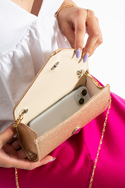 efnanstore Rose Sand Glitter Evening Bag