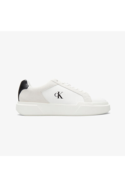 Calvin Klein Chunky Cupsole Lace Up Mix Erkek Beyaz Sneaker