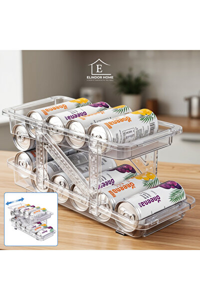 Elindor Organizator de băuturi pentru frigider, dulap sau blat, 32 x 23,5 x 1...