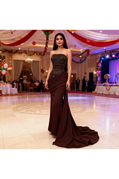 BTROON Embroidered evening dress