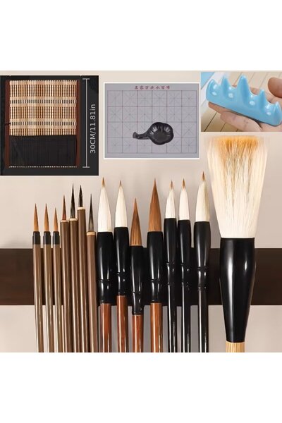 Sanathobi Çini tahrir, seramik sırlama fırça seti, seramik boyama, çini, vazo...