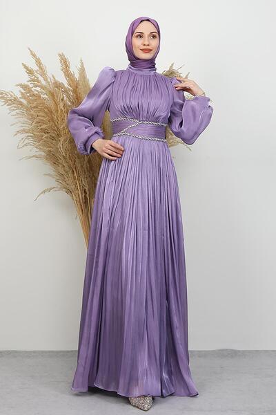 GİYZAMİLA Narin Yoryo Evening Dress Lilac