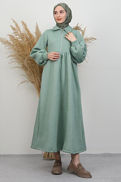 GİYZAMİLA Φόρεμα με φερμουάρ İlayda Mint