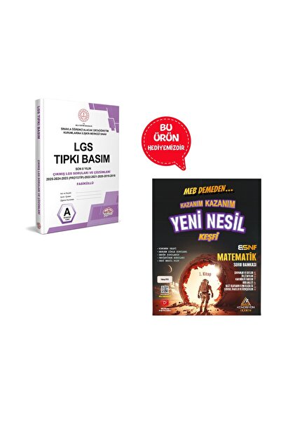 Editör Yayınevi 2025-2026 LGS Tıpkı Basım Son 8 Yılın Çıkmış Soruları ve Çözü...