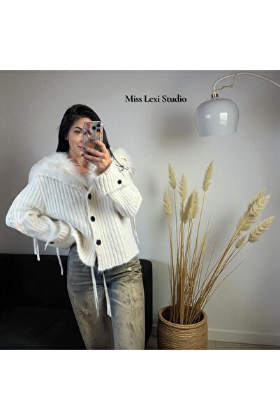 MISS LEXI STUDIO Sweater with natural fur