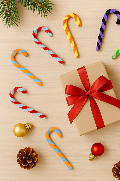 Probest DESIGN زينة عيد الميلاد على شكل قصب السكر، عبوة من 12 قطعة. أشجار الص...