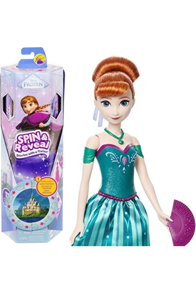 mattel مجموعة دمية آنا فروزن من ديزني - سبين آند ريفيل (JBG60)