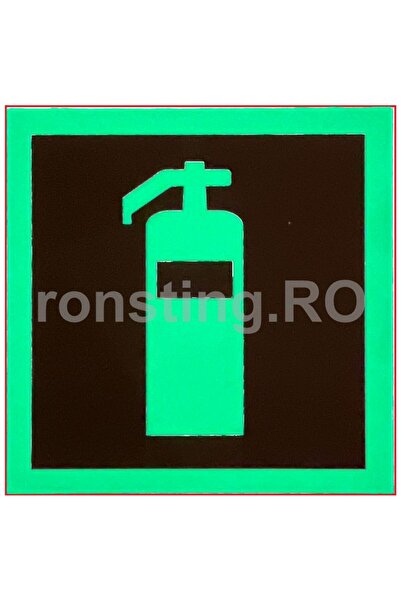 OEMN Indicator fotoluminescent 2, autoadeziv, grosime 1,2 mm, PVC 15 x 15 cm