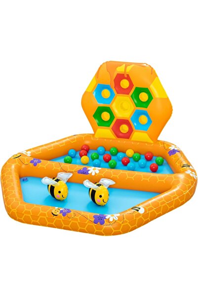 BESTWAY Lil Beehive Double Pool with Ball Pit, 1.27 m × 1.19 m × 61 cm