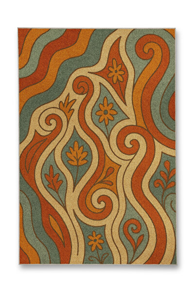 Rugs Modern Halı MOSSO Παραδοσιακό Θεματικό Σχέδιο Υφαντό Χαλί με Βάση Vintag...