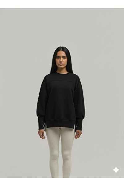 VOICTEC Γυναικείο φούτερ επένδυση fleece ασύμμετρο με τρεις κλωστές