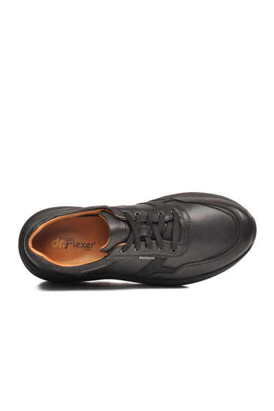 Dr.Flexer Black Genuine Leather Orthopedic Men's Casual Shoes 030601 m