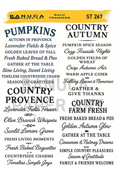 Banuca Paper Art St267 Caligraphic Writing Patterned with Pumpkins 25*35 cm O...