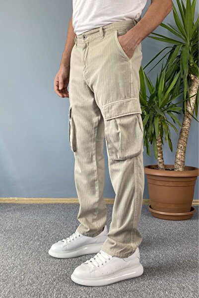 Alışveriş Sokağı Каки панталони с джобове за багаж