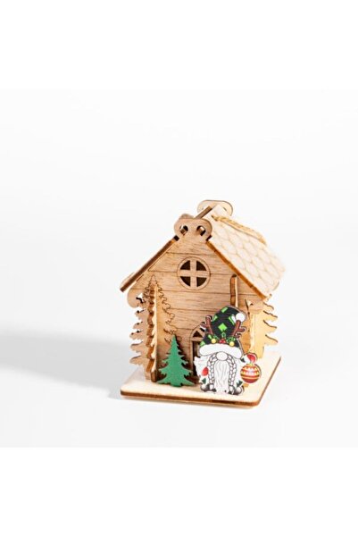 Moon House Casuța de Crăciun din Lemn cu LED