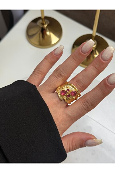 HOUSEKİ Vintage Stone Inlaid Aphrodite Ring Adjustable