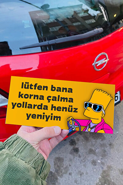 SARANG Simpsons Lütfen Korna Çalma Araba Magnet Aksesuar