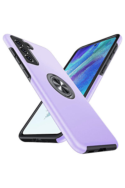 MobileSmart Husă pentru Samsung Galaxy S21 FE, Protecție Militară, Inel Metal...