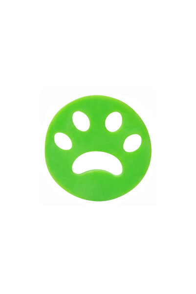 zola Lint and animal hair catcher, paw shape, silicone, diameter 7 cm, green