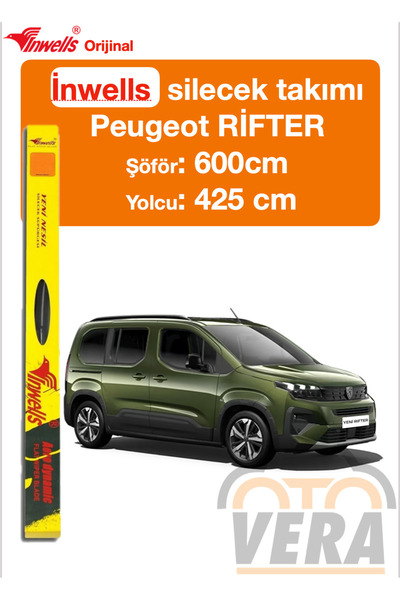Inwells Peugeot Rifter Silecek (2019-2025) Muz Silecek Takımı