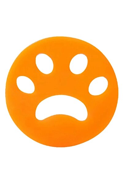 zola Lint and animal hair catcher, paw shape, silicone, diameter 7 cm, orange
