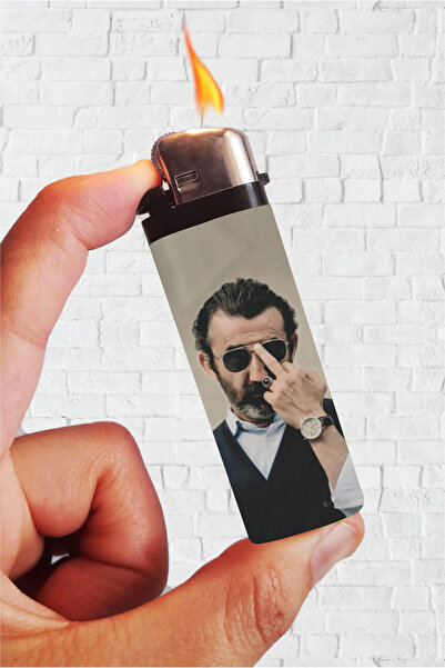 SARANG Çakmak - Gürdal Orta Parmak Eşref Rüya Kaplamalı Klasik Çakmak