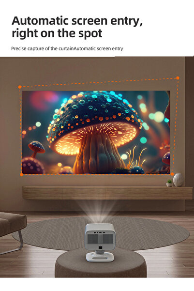 LENOVO Portable HD Projector xiaoxin 100P Ultra High Brightness 360°Pan/Tilt Projector 360° Pan Tilt Head