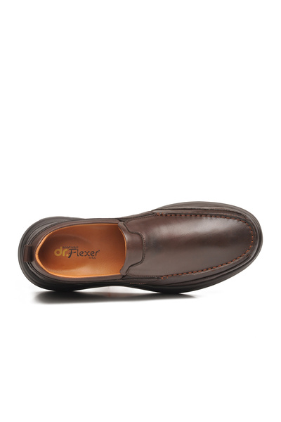 Dr.Flexer Brown Genuine Leather Orthopedic Men's Casual Shoes 252073 m
