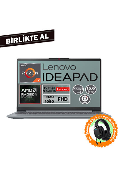 LENOVO IdeaPad Slim 3 Ryzen 7 5825U 16GB 512GB SSD 15.6" Fdos Laptop +Gaming Kulaklık 82XM00U4TX 008