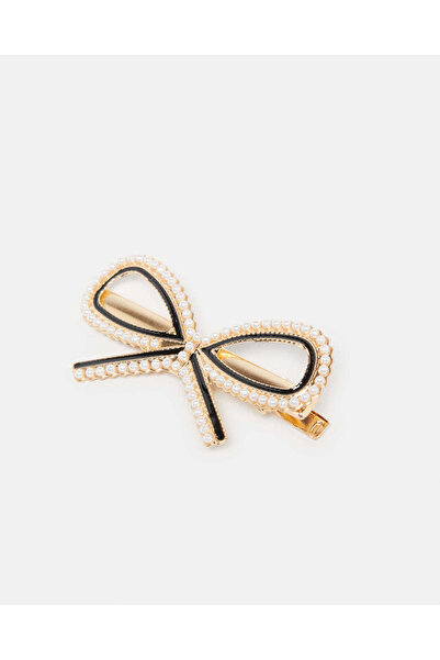 REDTAG Women Gold Bow Hair Clip