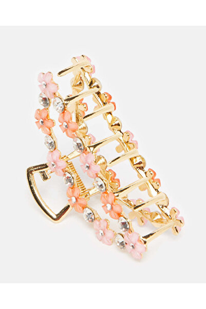 REDTAG Girls Gold Embellished Hair Claw