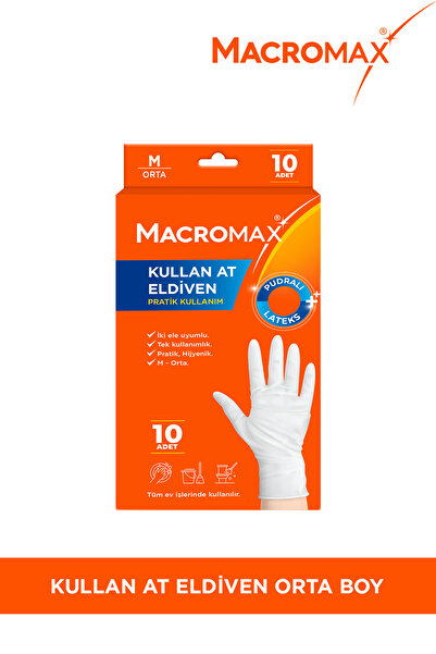 MACROMAX Disposable Latex Gloves m - Powdered