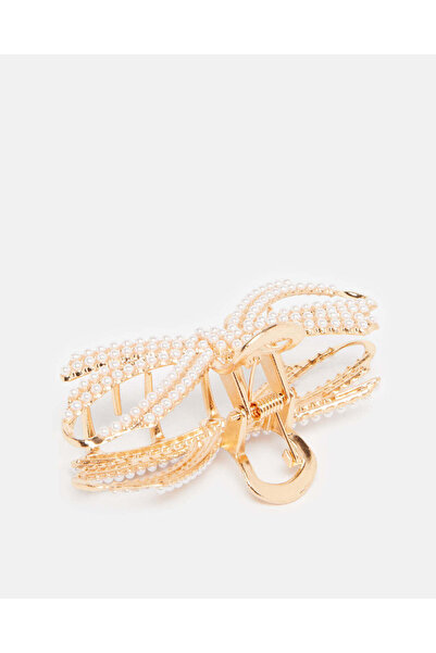 REDTAG Women Gold Embellished Hair Claw