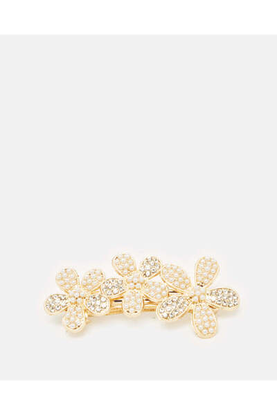 REDTAG Women Gold Embellished Hair Clip
