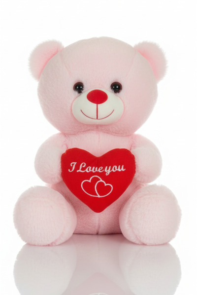 POLLYTOYS PELÜŞ OYUNCAKTA DÜNYA MARKASI Ayıcık Kalpli 35cm - Sevimli & Yumuşak