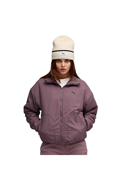 Puma Reversible Sherpa Women's Burgundy Casual Style Jacket 68838688